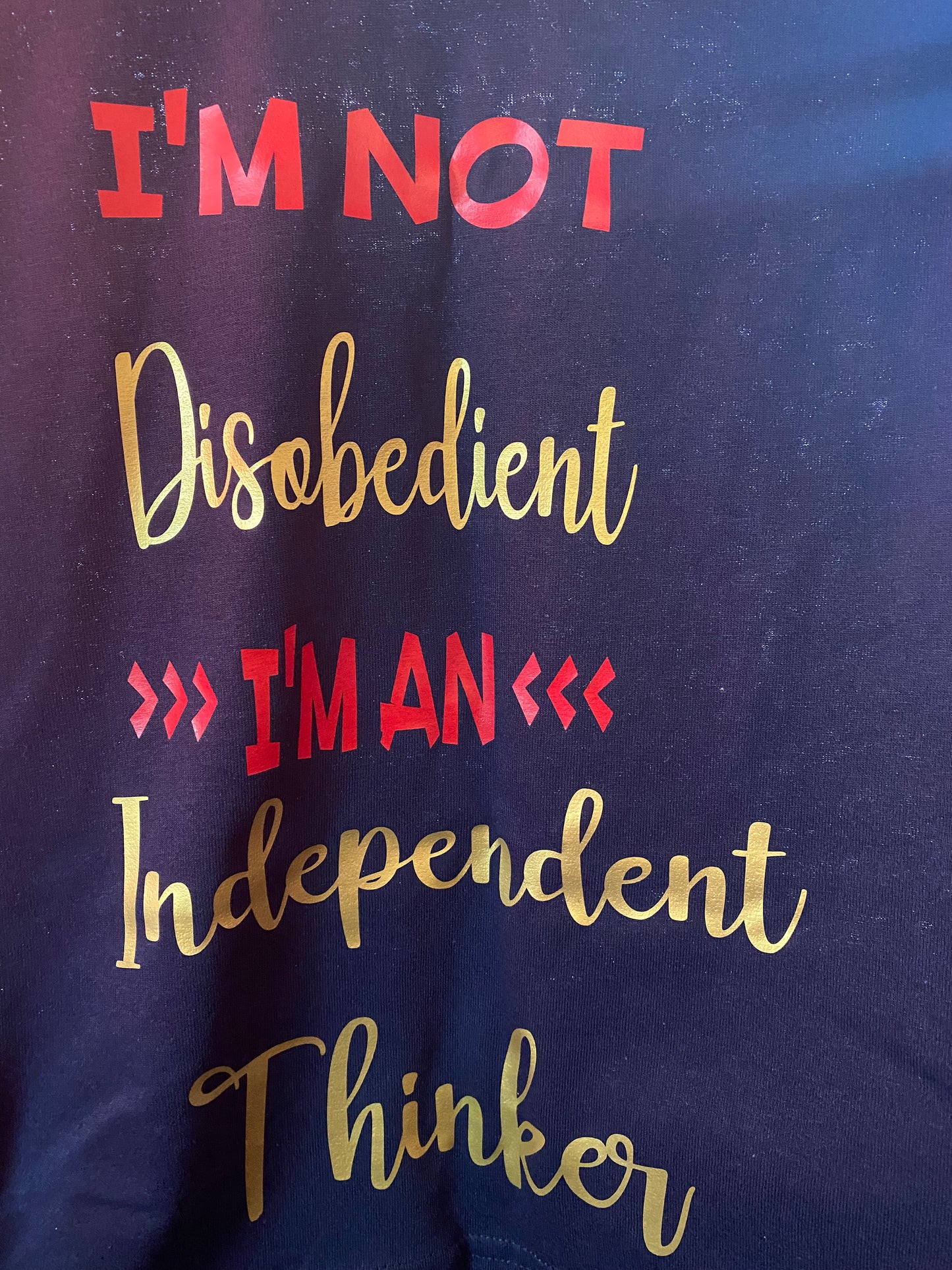 I'm Not Disobedient, I'm Independent